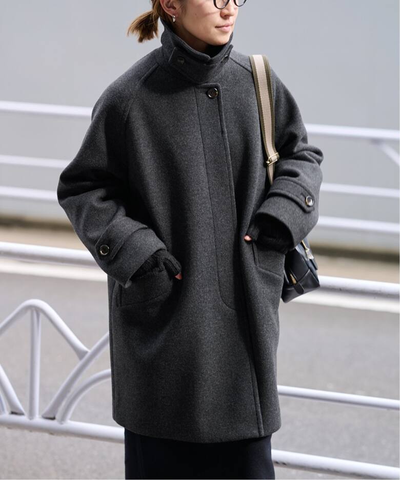 ≪追加≫ラムウールMIXシャルムバルカラーコート（ステンカラーコート  