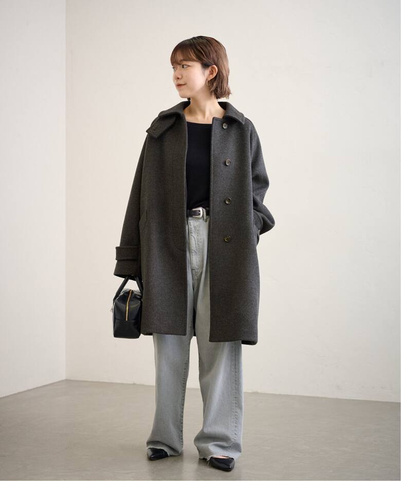 ≪追加≫ラムウールMIXシャルムバルカラーコート（ステンカラーコート  