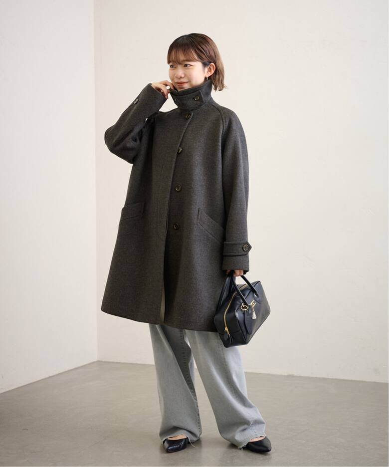 ≪追加≫ラムウールMIXシャルムバルカラーコート（ステンカラーコート  