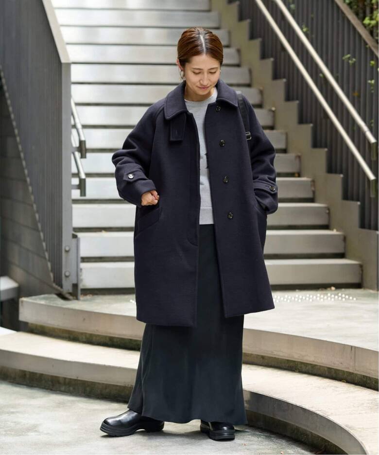 ≪追加≫ラムウールMIXシャルムバルカラーコート（ステンカラーコート  