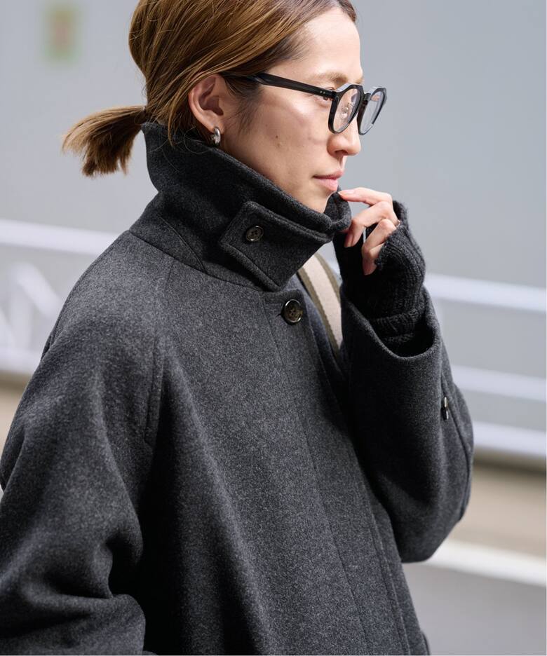 ≪追加≫ラムウールMIXシャルムバルカラーコート（ステンカラーコート  