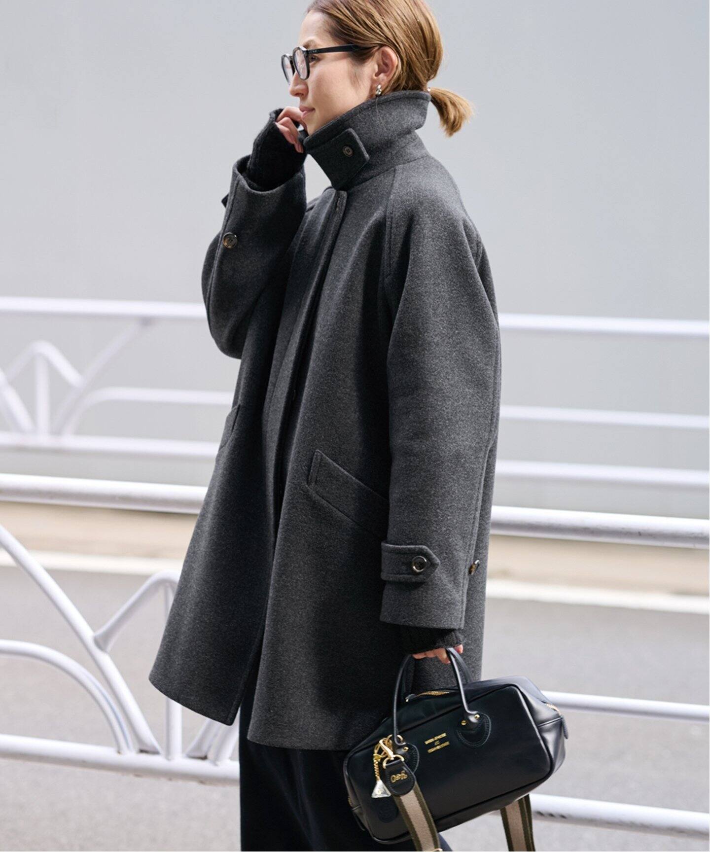 新品》FRAMeWORK ラムウールMIXシャルムバルカラーコート ラムウール