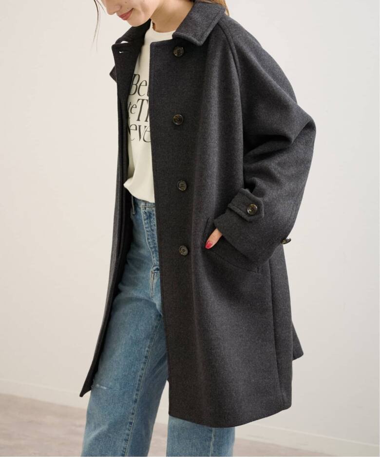≪追加≫ラムウールMIXシャルムバルカラーコート3（ステンカラーコート  