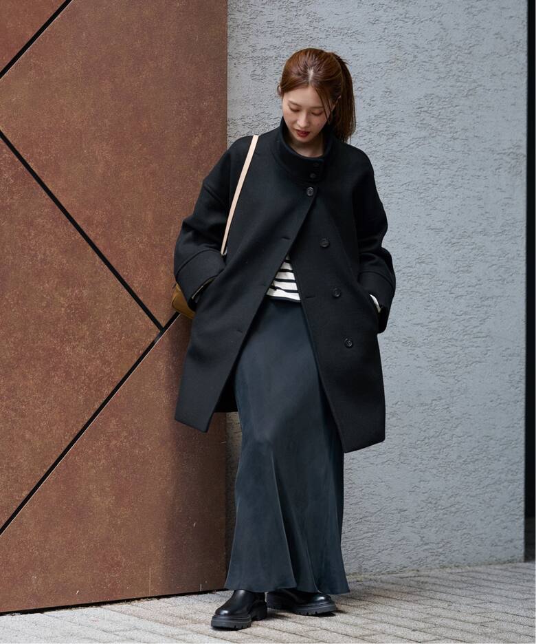 メルトンスタンドポンチョコート（ポンチョ・マント）｜FRAMeWORK  