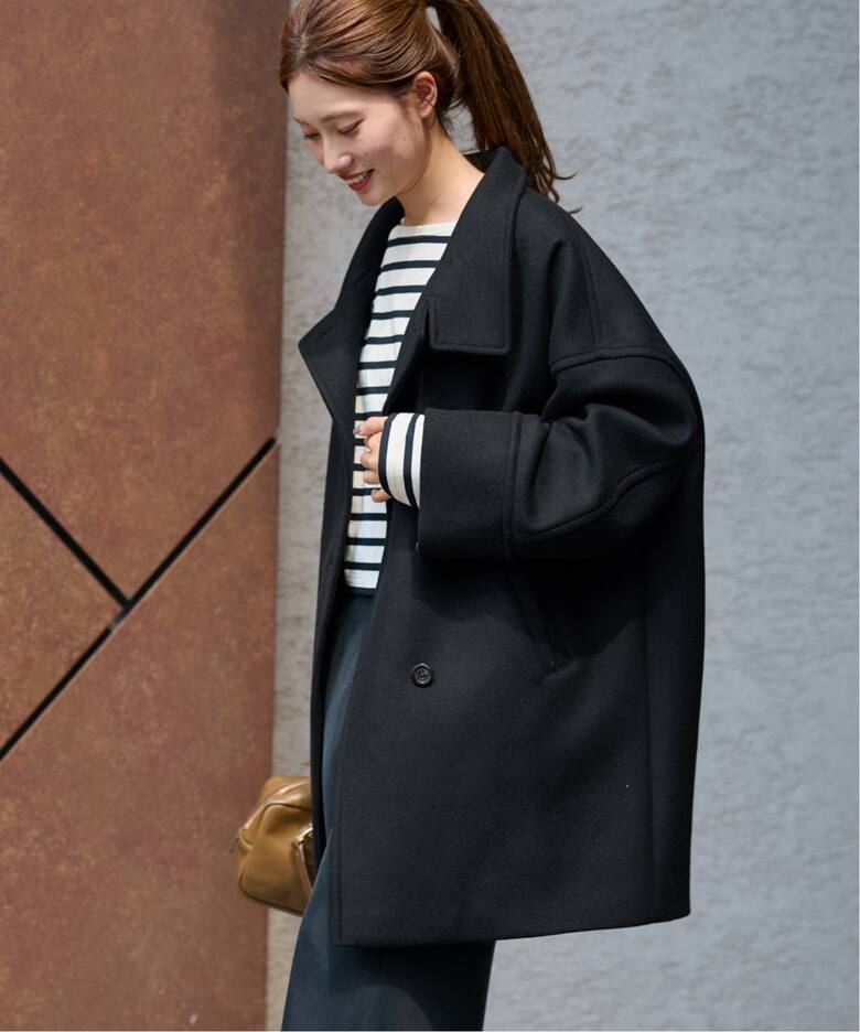 メルトンスタンドポンチョコート（ポンチョ・マント）｜FRAMeWORK  