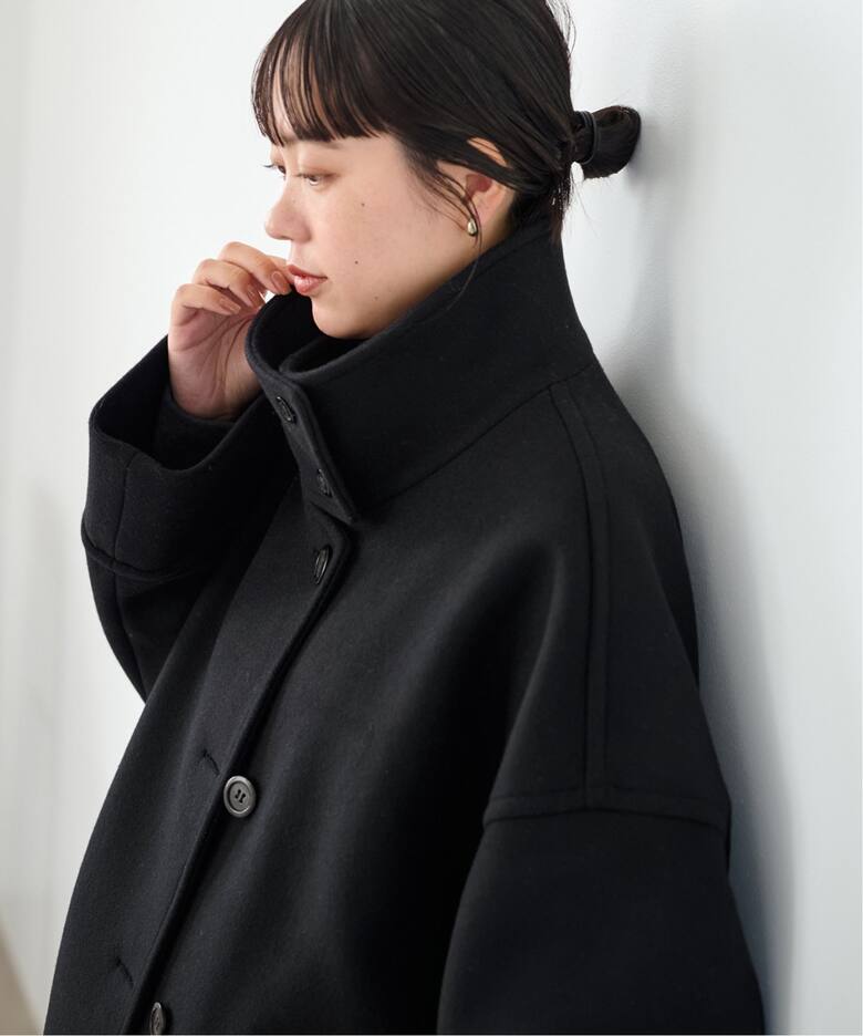 メルトンスタンドポンチョコート（ポンチョ・マント）｜FRAMeWORK  