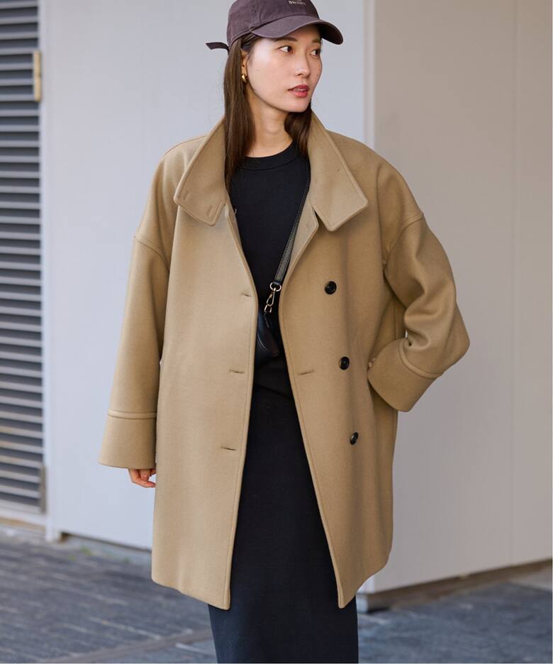 メルトンスタンドポンチョコート（ポンチョ・マント）｜FRAMeWORK  