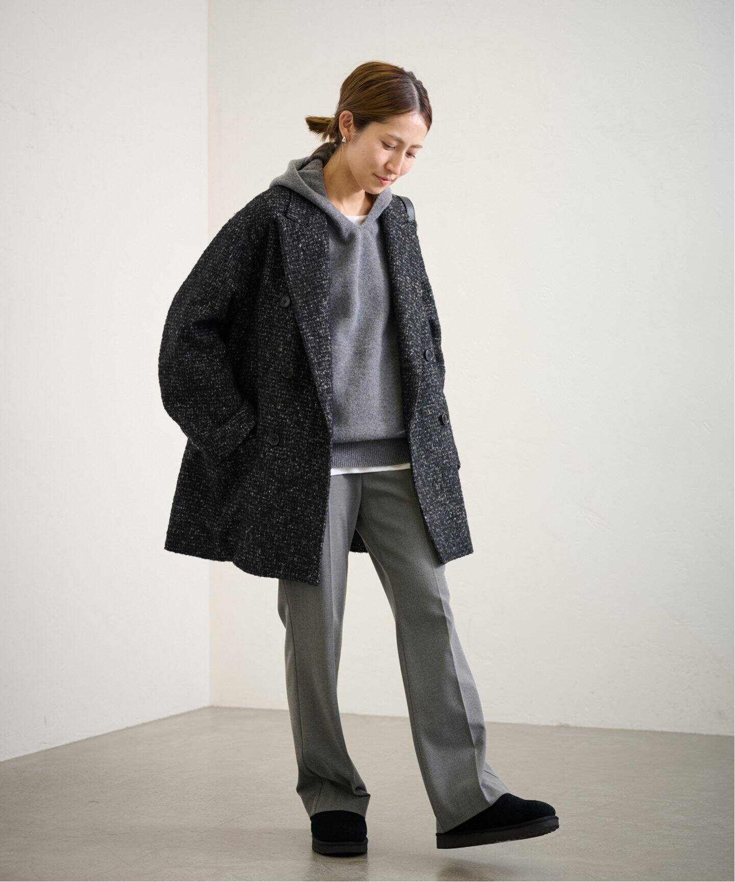 COUTURE DADAM COCOON CHESTERFIELD COAT（COUTURE DADAM Silknep  