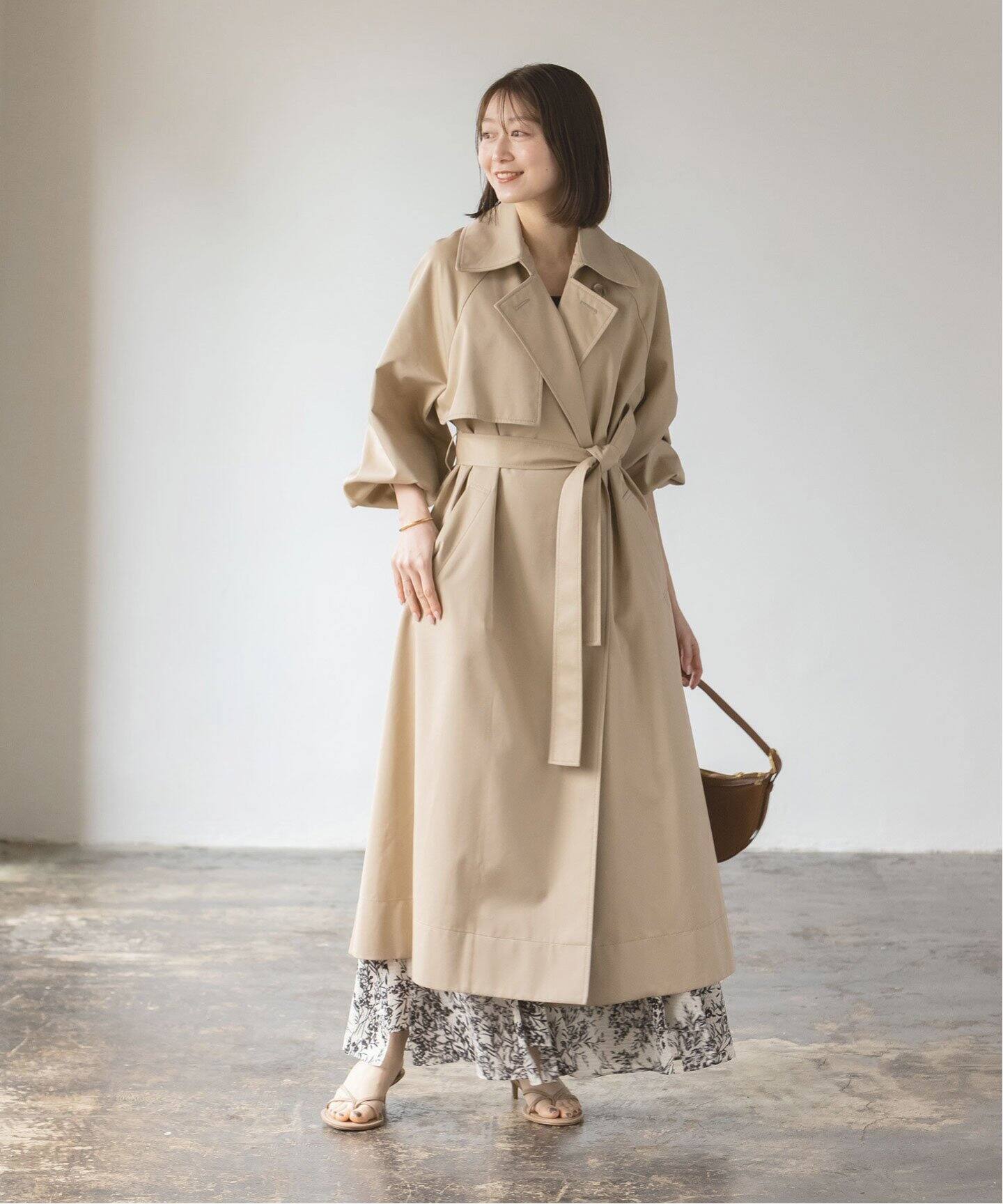 グロウツイルボリューミードレスコート（トレンチコート）｜NOBLE  