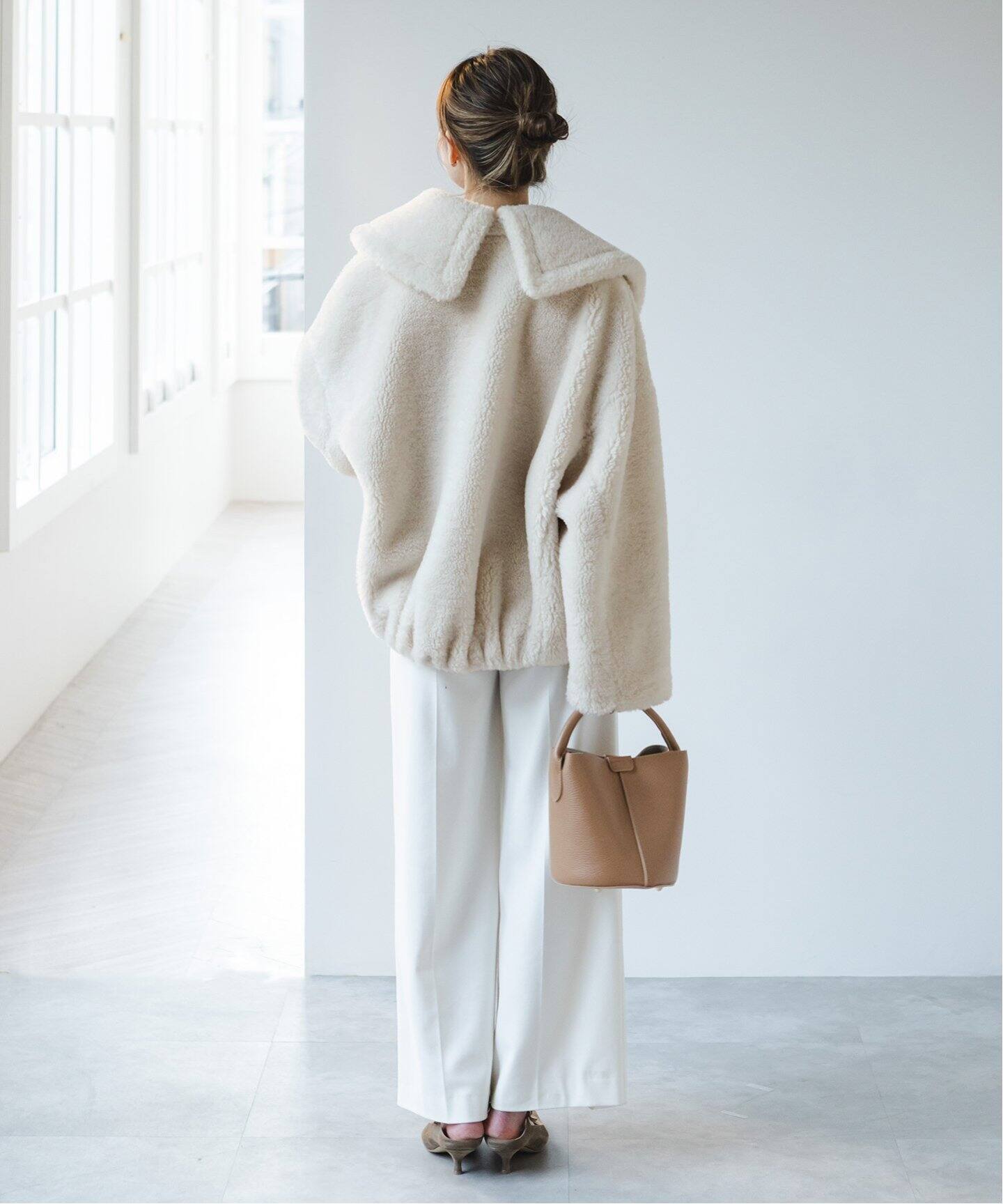 スノーボアビッグカラーコート（ボア・フリース）｜NOBLE（ノーブル  