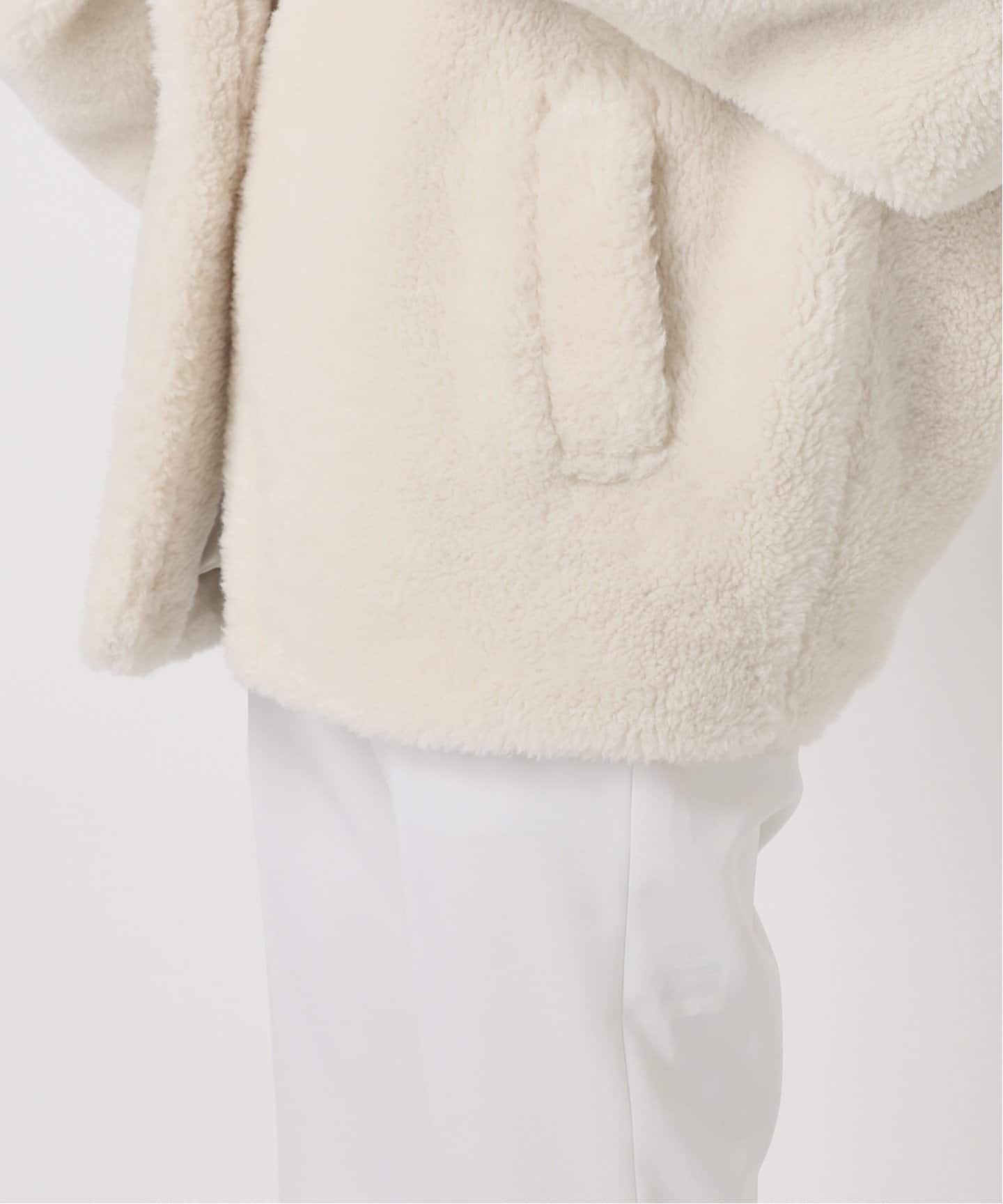 スノーボアビッグカラーコート（ボア・フリース）｜NOBLE（ノーブル