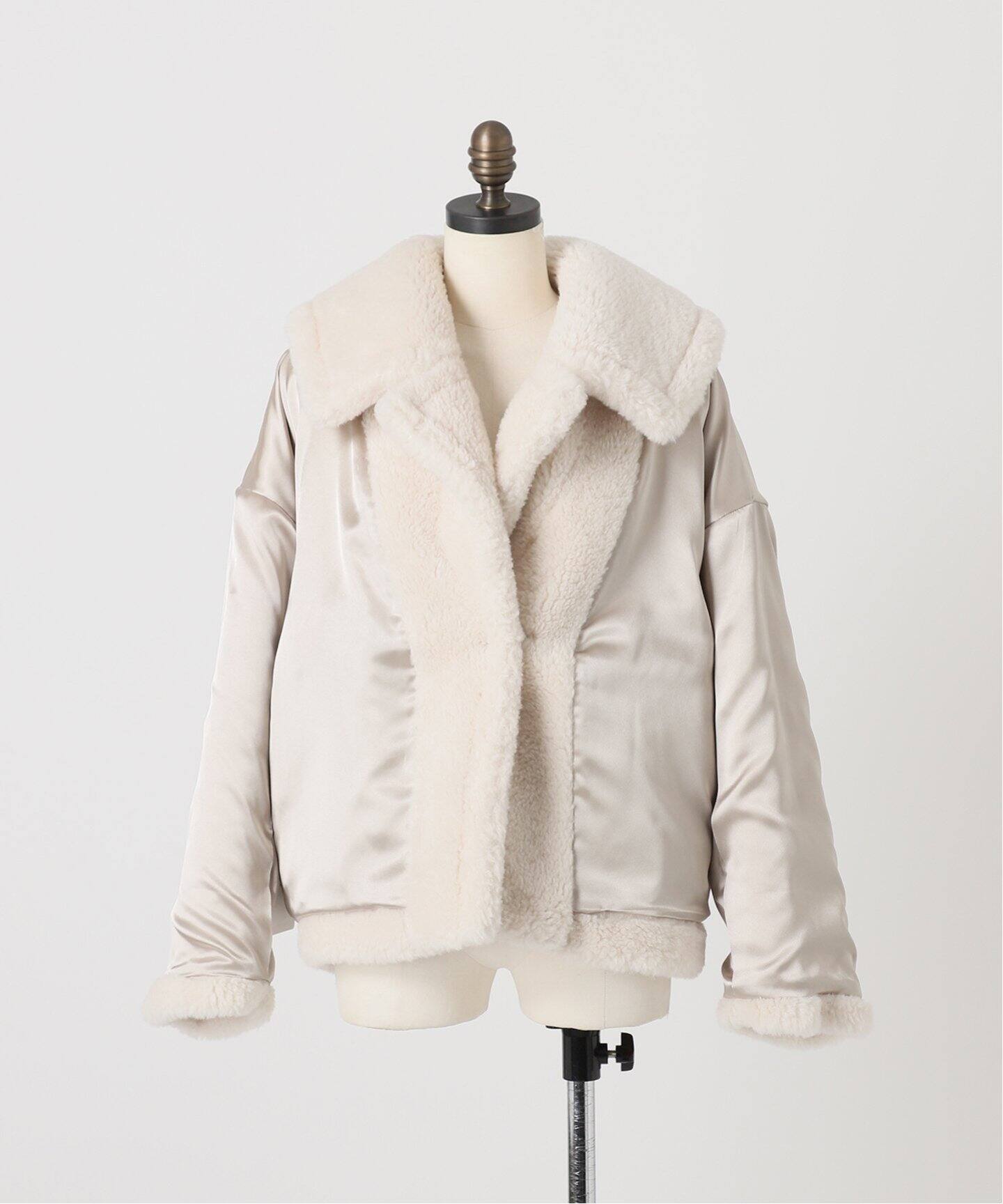 スノーボアビッグカラーコート（ボア・フリース）｜NOBLE（ノーブル  