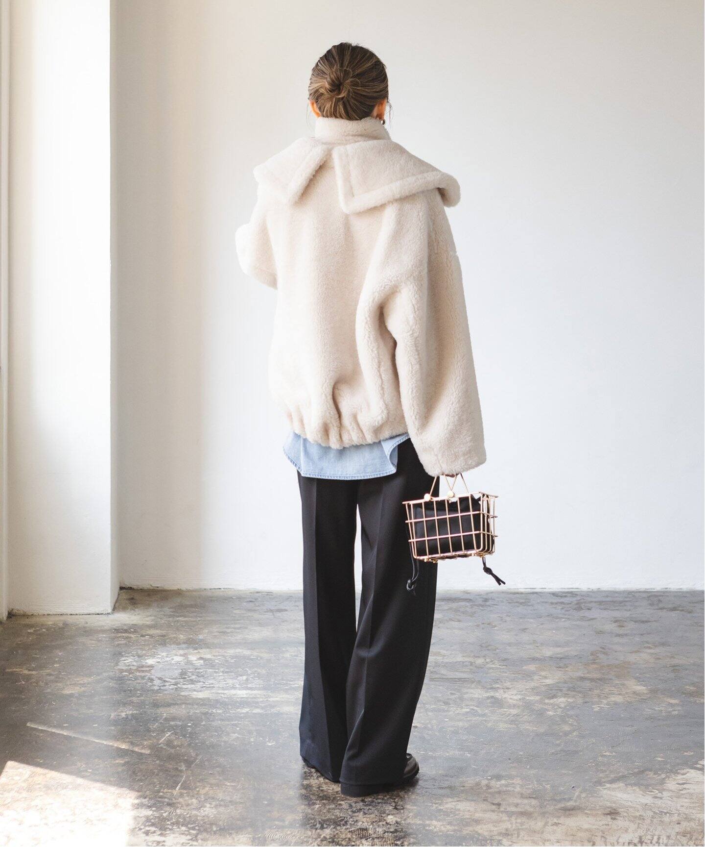 スノーボアビッグカラーコート（ボア・フリース）｜NOBLE（ノーブル  