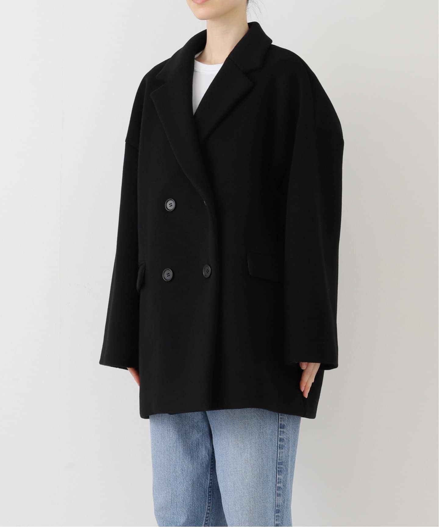 バーニーズニューヨーク　ピーコート　Lサイズ バーニーズニューヨーク ピーコート NVY size L からませ