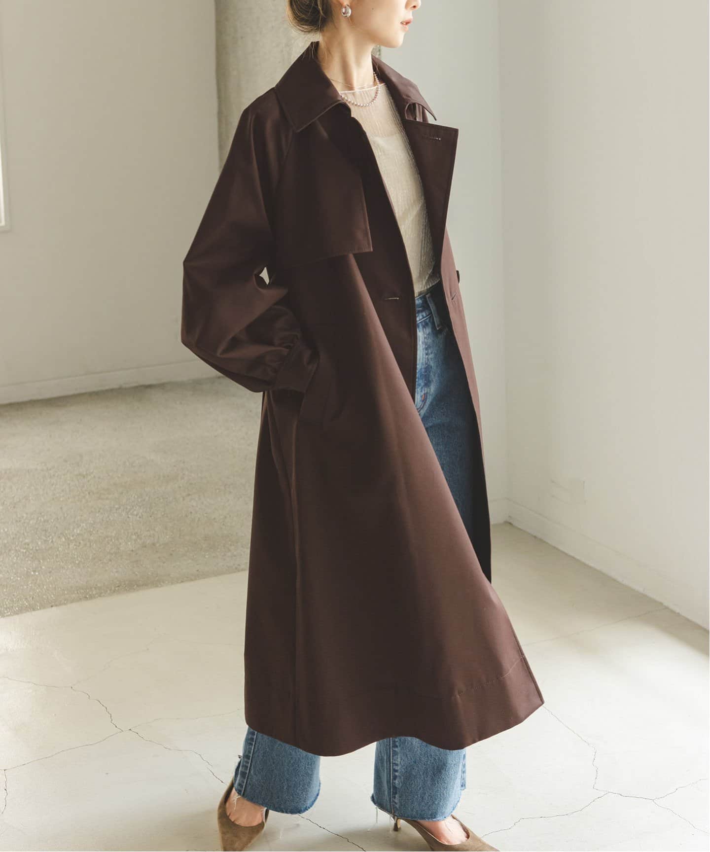 追加》グロウツイルボリューミードレスコート 2（トレンチコート