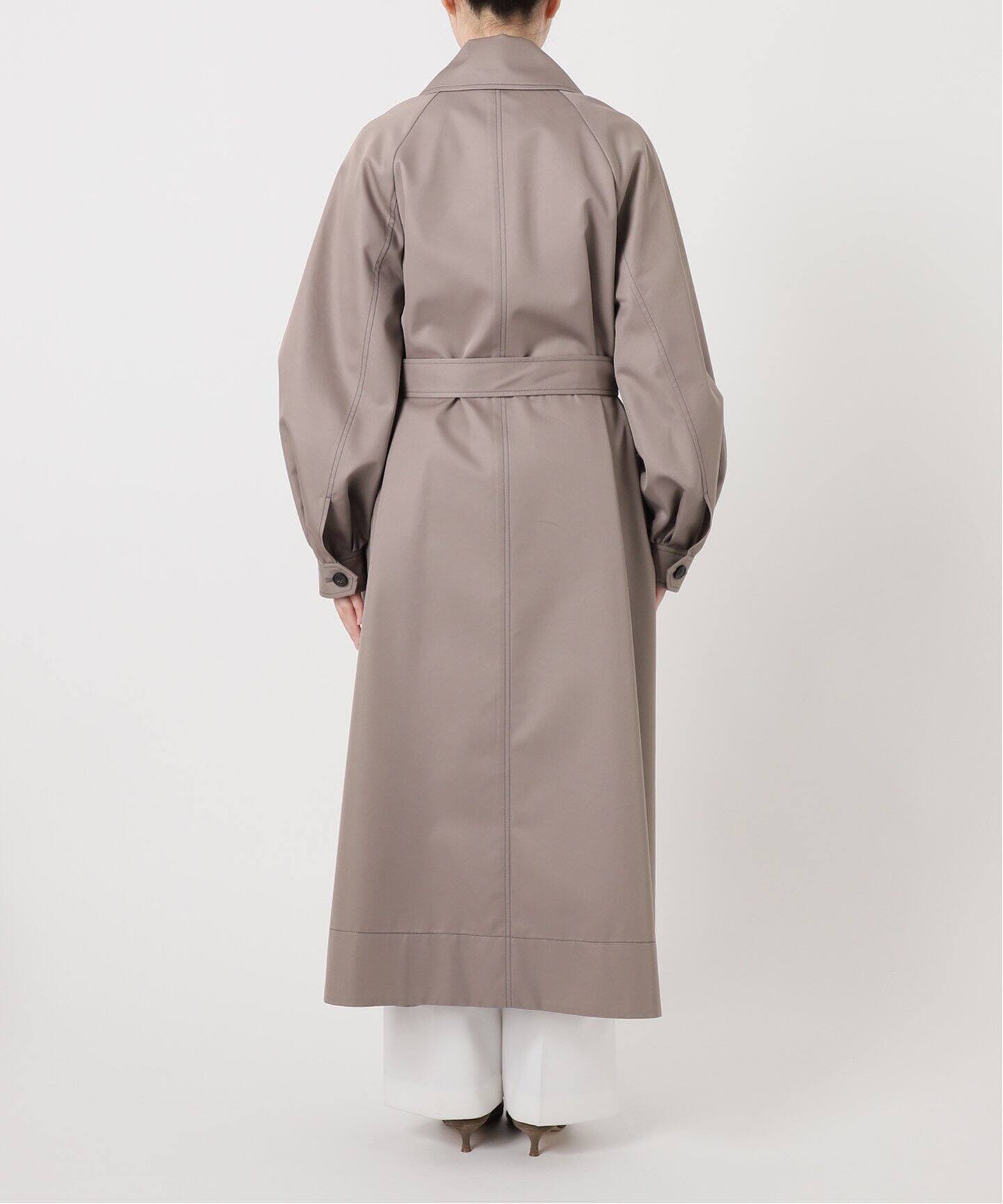 ⭐️お値下げ　NOBLE コットンツイルボリューミーコート　ブラウン グロウツイルボリューミードレスコート（トレンチコート）｜NOBLE