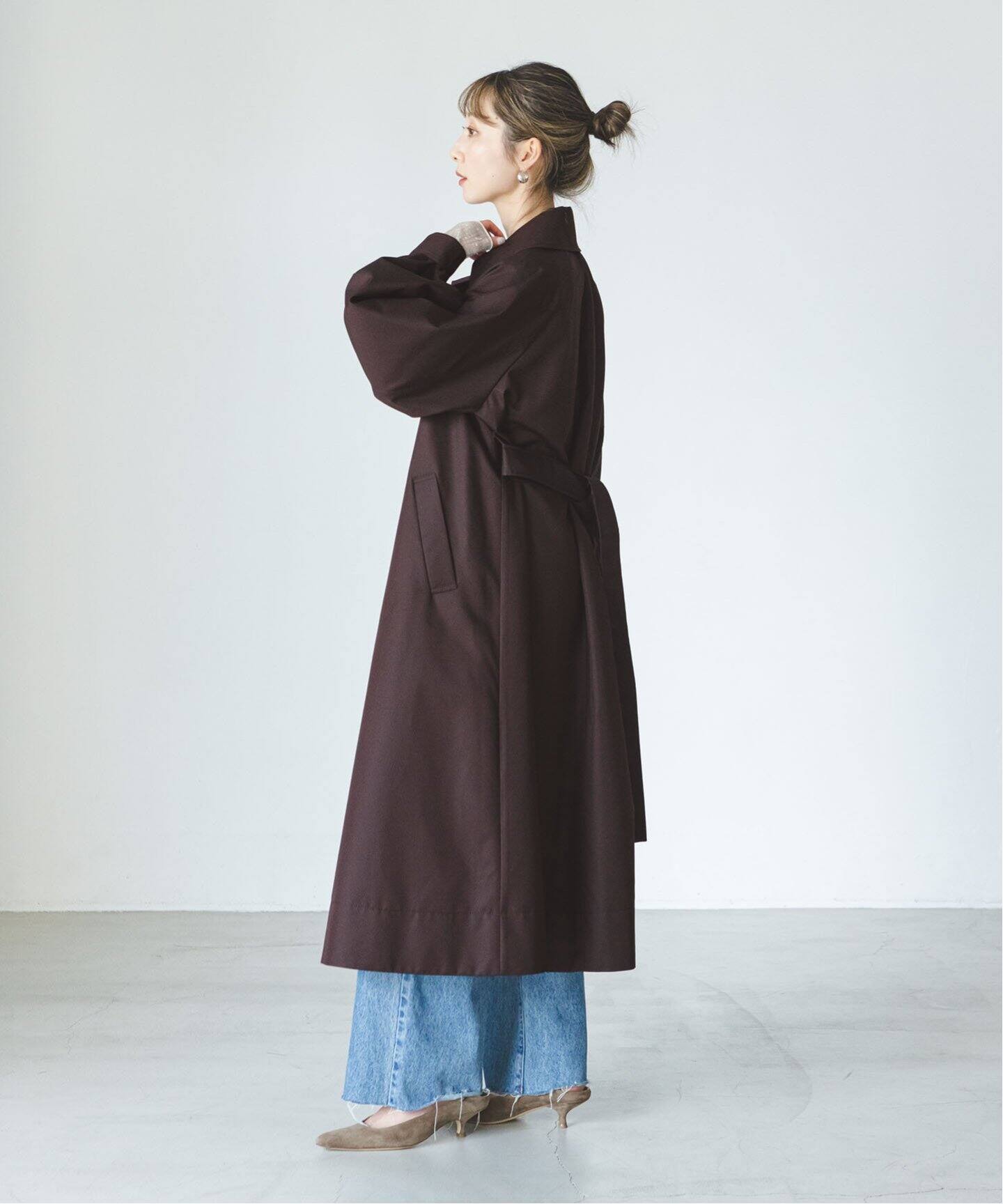 ⭐️お値下げ　NOBLE コットンツイルボリューミーコート　ブラウン ⭐️お値下げ NOBLE コットンツイルボリューミーコート ブラウン 追加