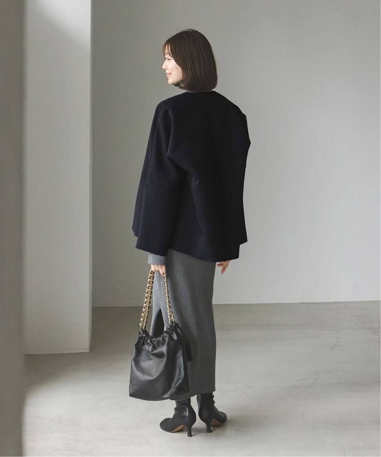 ルフィル新品⭐️T／Cトリプルクロスコートノーカラーコートコットン 