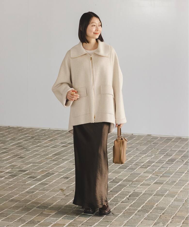 追加》キャメルミックスリバージップコート（その他ブルゾン／アウター  