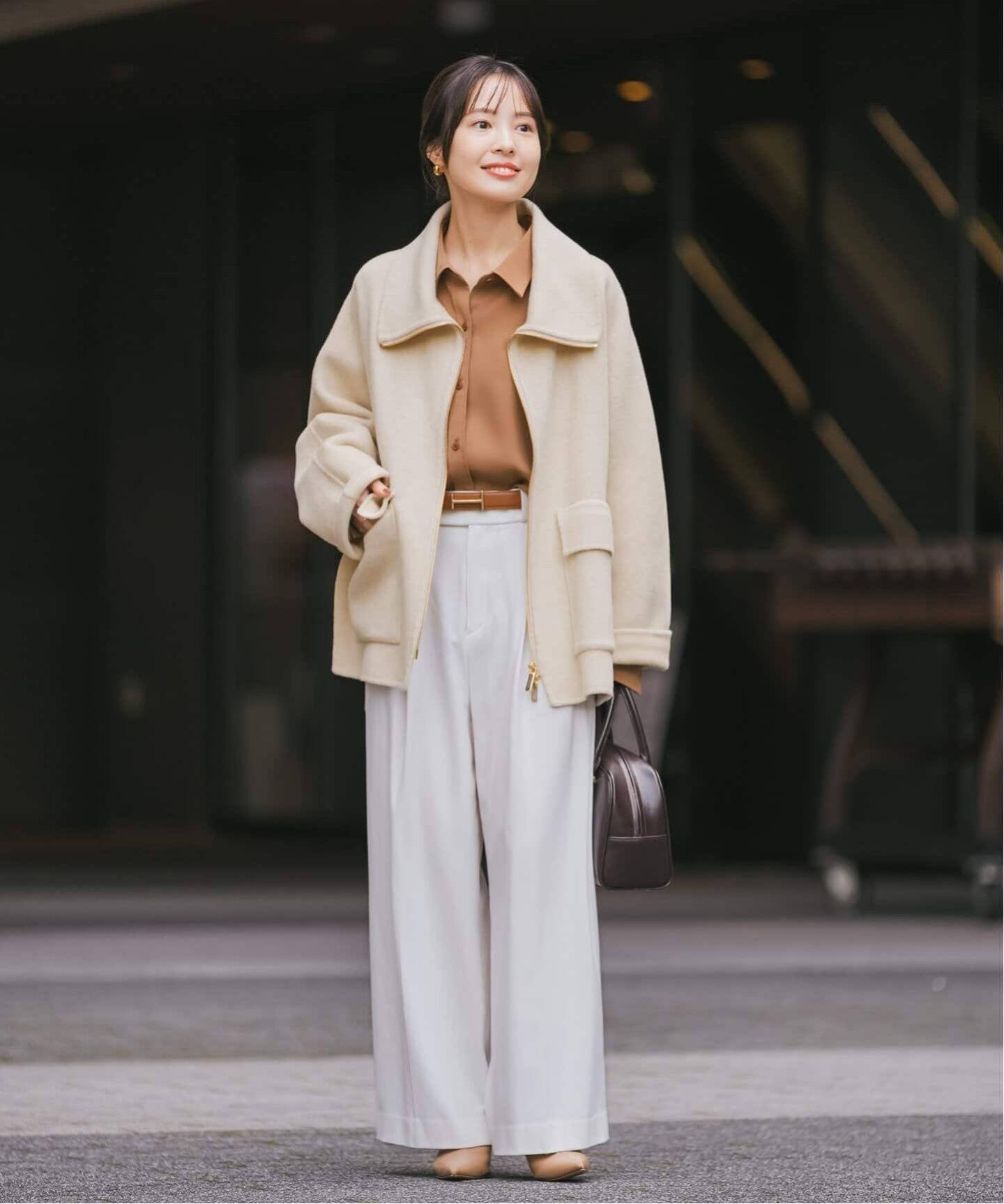 追加》キャメルミックスリバージップコート（その他ブルゾン／アウター  