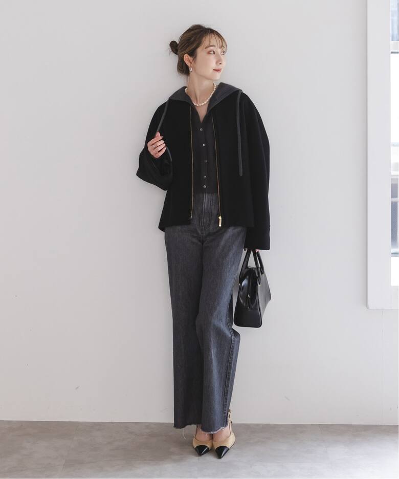 MTRショートケープブルゾン（ノーカラーコート）｜NOBLE（ノーブル）の  