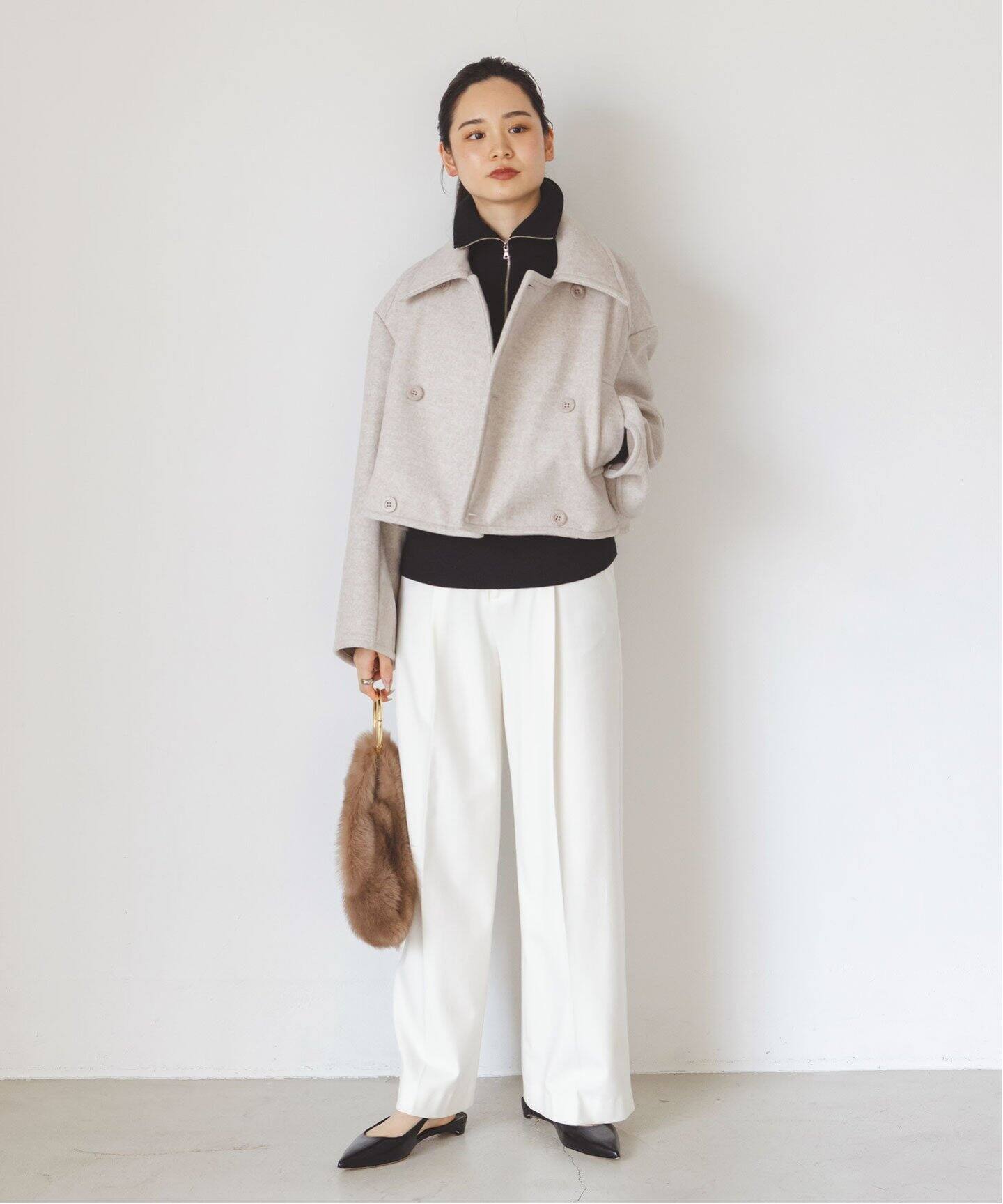 最終価格 Pea Coat White gypsohila