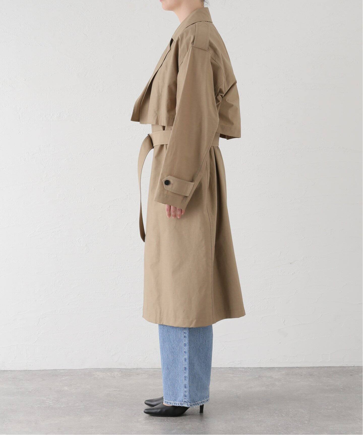 YLEVE ナイロンコットンリネンタフタコート（トレンチコート）｜NOBLE  