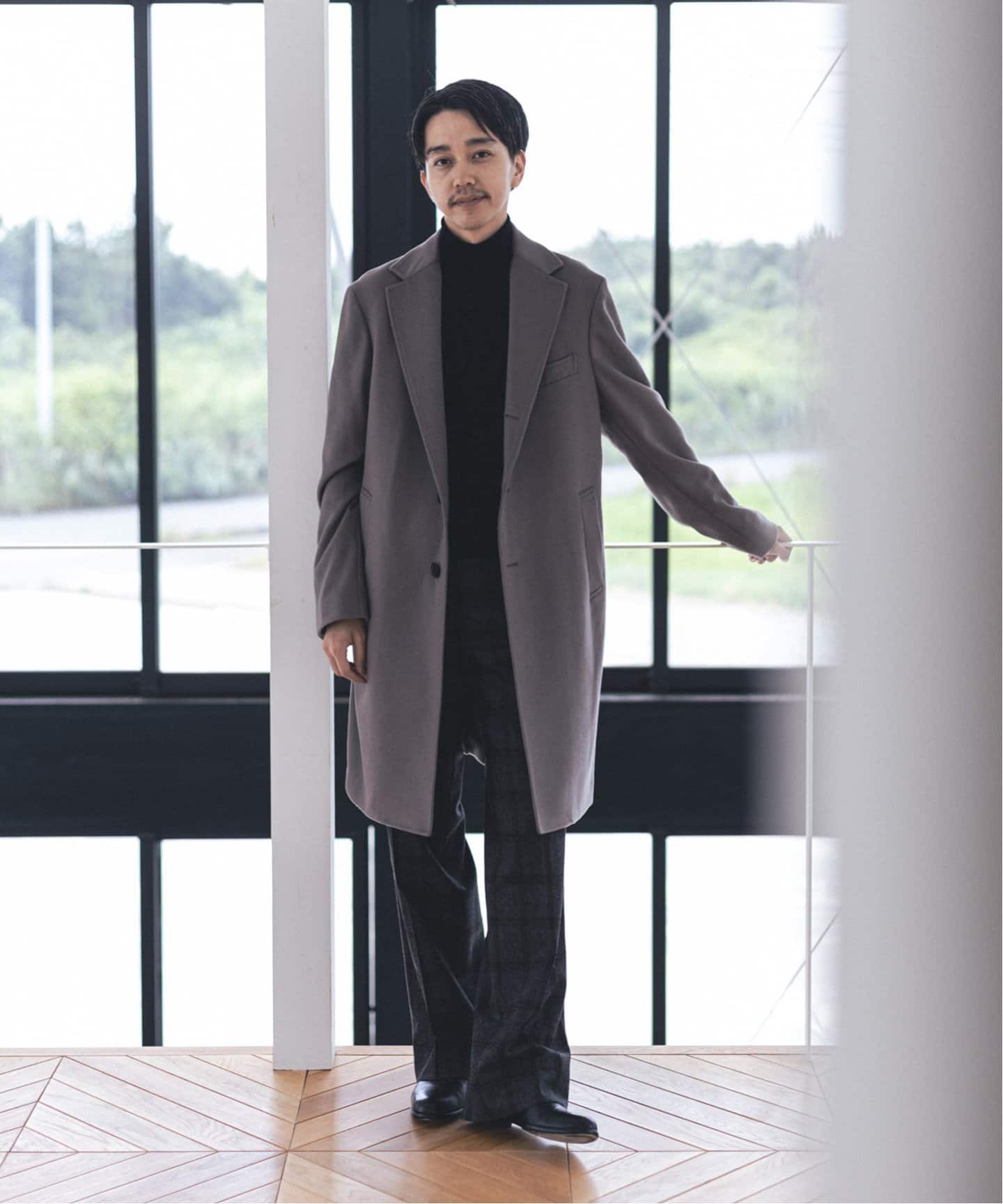 SUPER 140's ウール / カシミヤ チェスターコート（チェスターコート