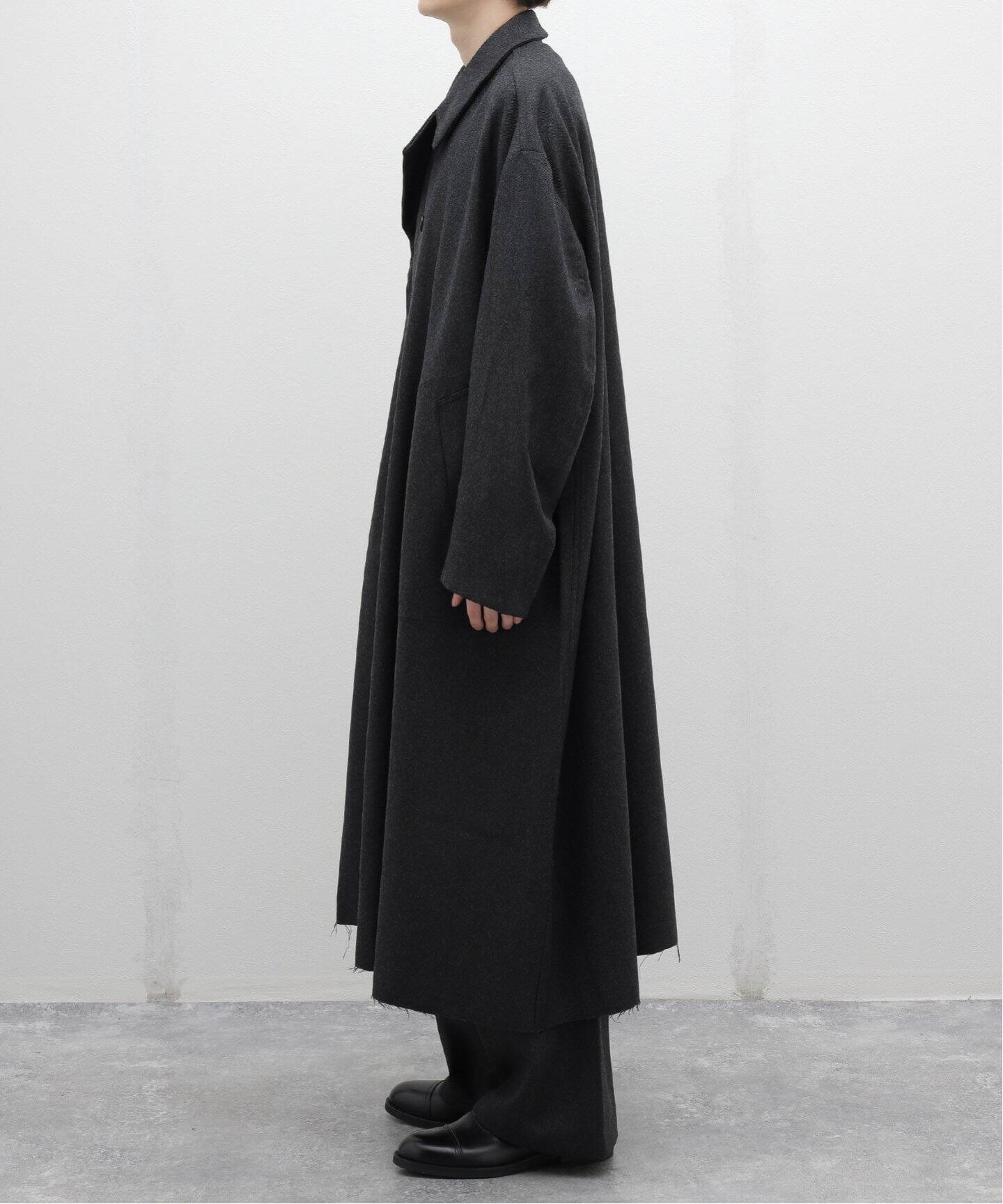 GABRIELA COLL GARMENTS 別注 HERRINGBONE HEAVY WOOL BREASTED COAT 