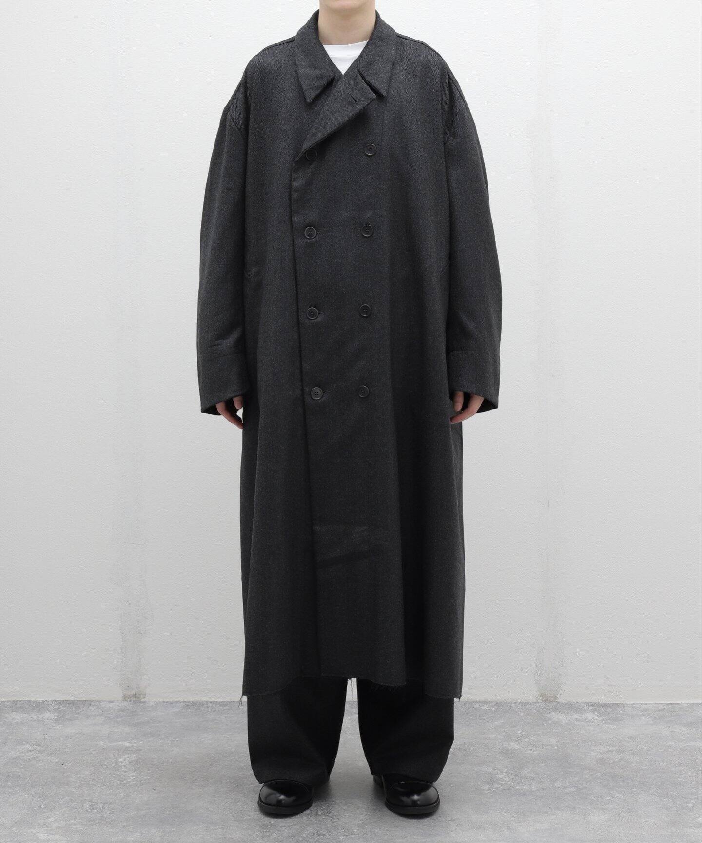 GABRIELA COLL GARMENTS 別注 HERRINGBONE HEAVY WOOL BREASTED COAT 