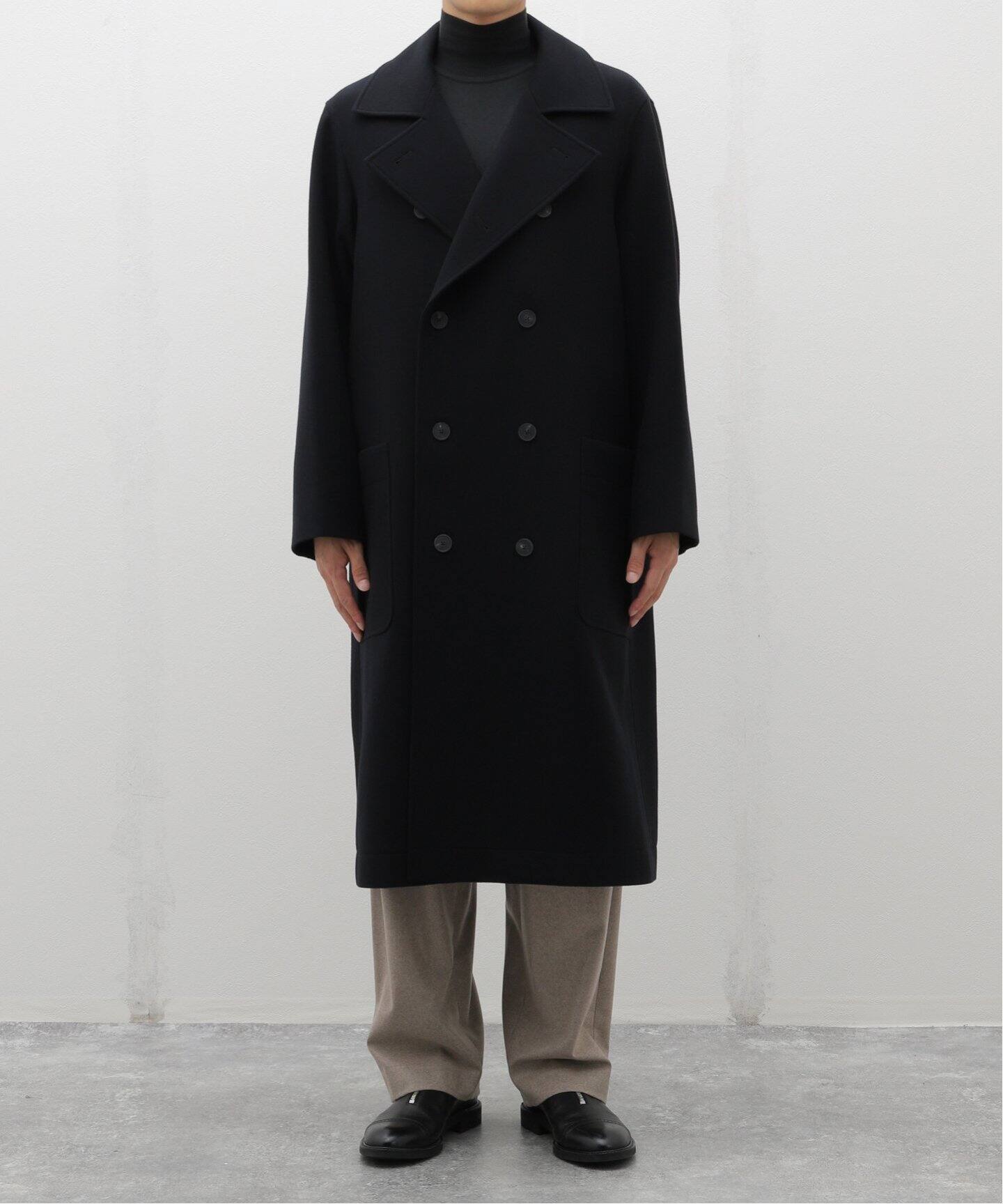 ATON(エイトン) SUPER 160S DOUBLE SAXONY DOUBLE BREASTED COAT  