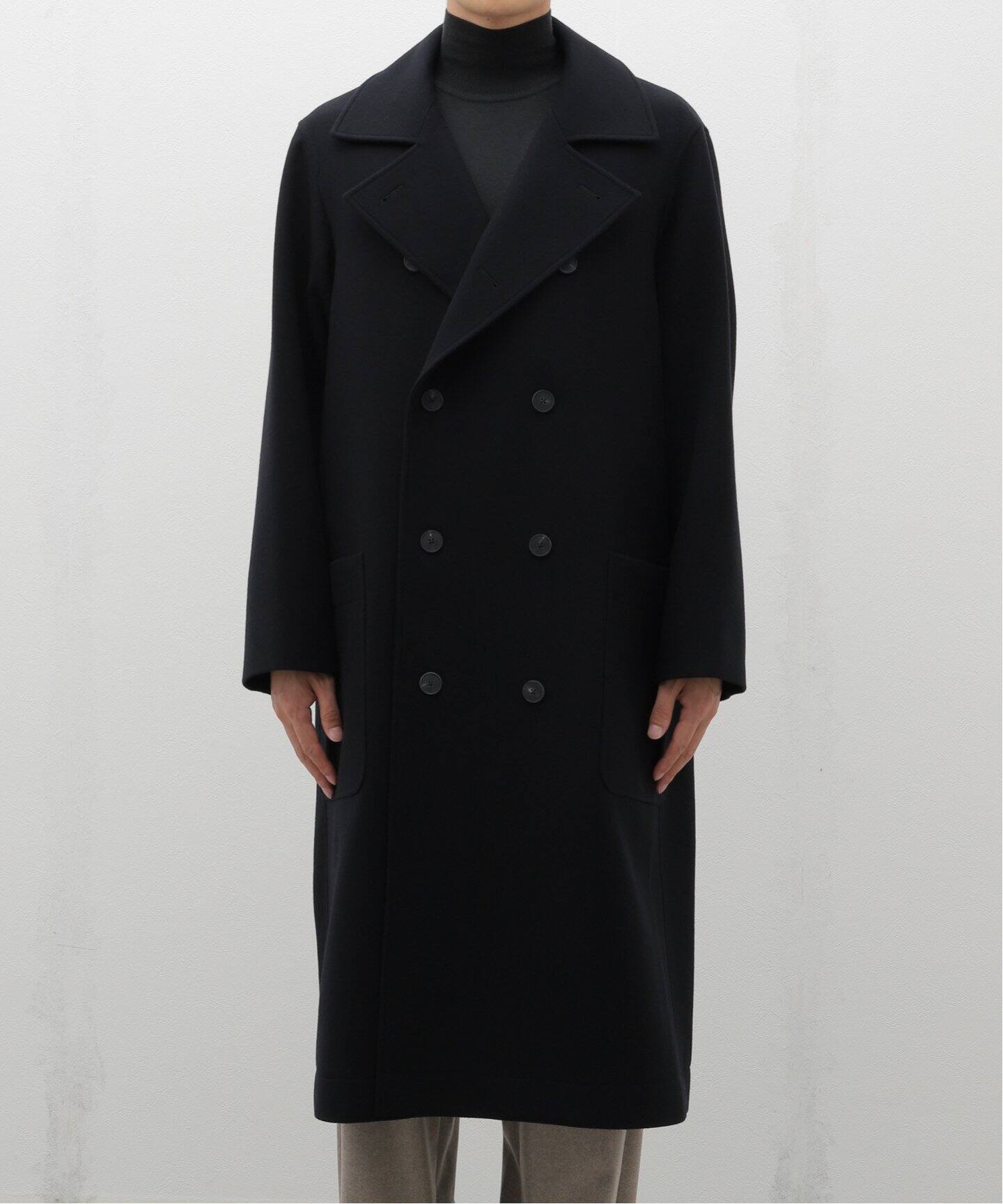 ATON(エイトン) SUPER 160S DOUBLE SAXONY DOUBLE BREASTED COAT 