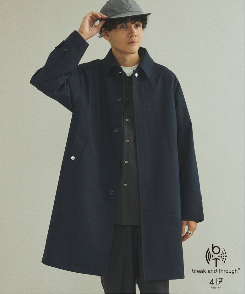 Break and Through” 2レイヤーコート（ステンカラーコート）｜417  