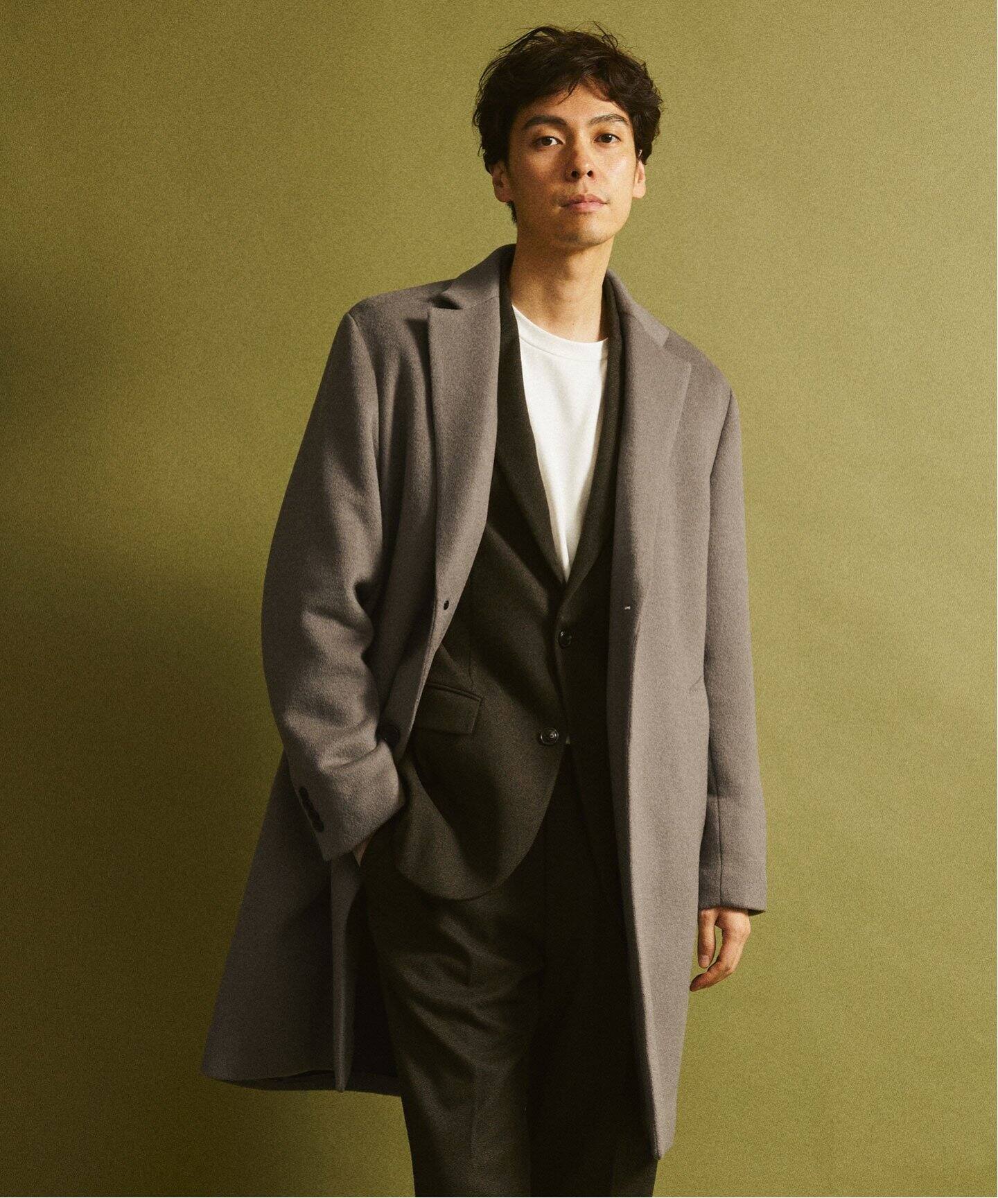 417 EDIFICE French Merino マックコート グレー L 417 EDIFICE French Merino マックコート グレー L