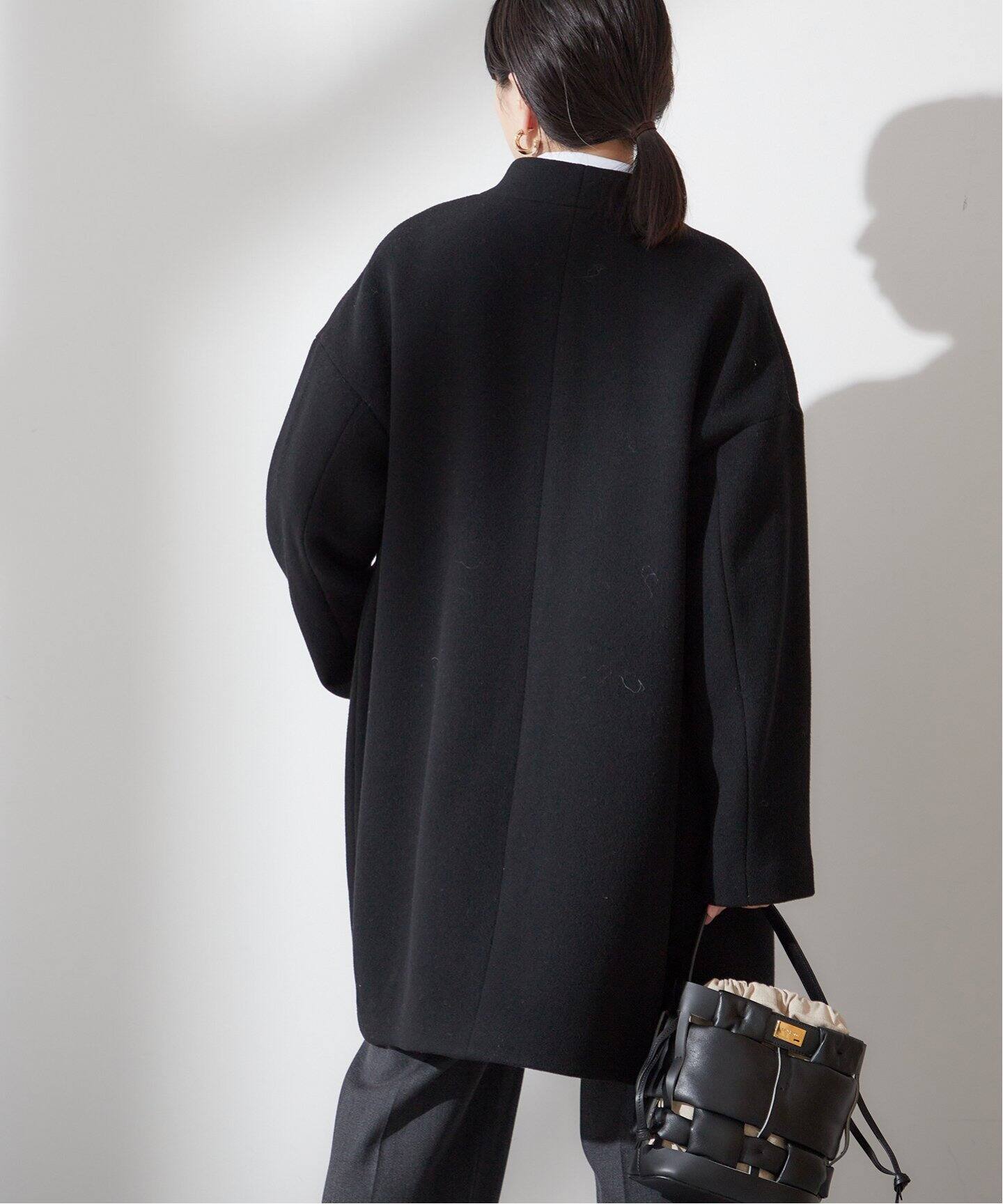 新品タグ付き　ジャーナルスタンダードレサージュ　コクーンコート 追加》SUPER140S/GIOLICA コクーンコート（ノーカラーコート