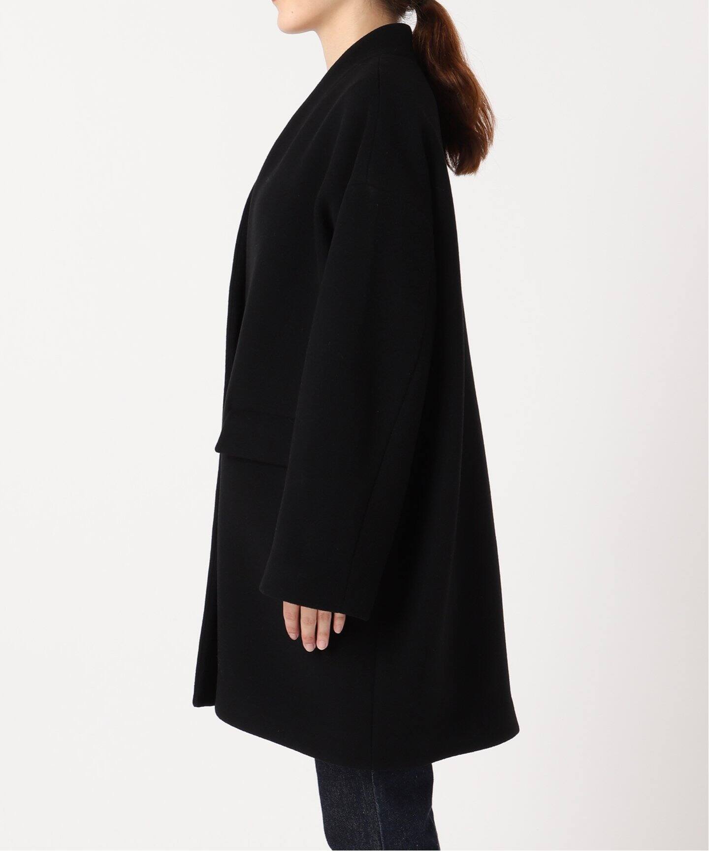 □SUPER140S/GIOLICA コクーンコート2（ノーカラーコート