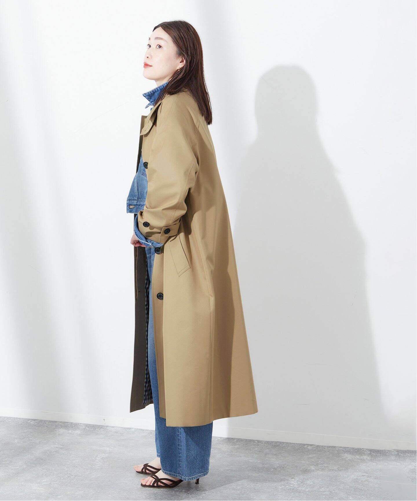 別注】Aquascutum×LESSAGE ステンカラーコート（ステンカラーコート 