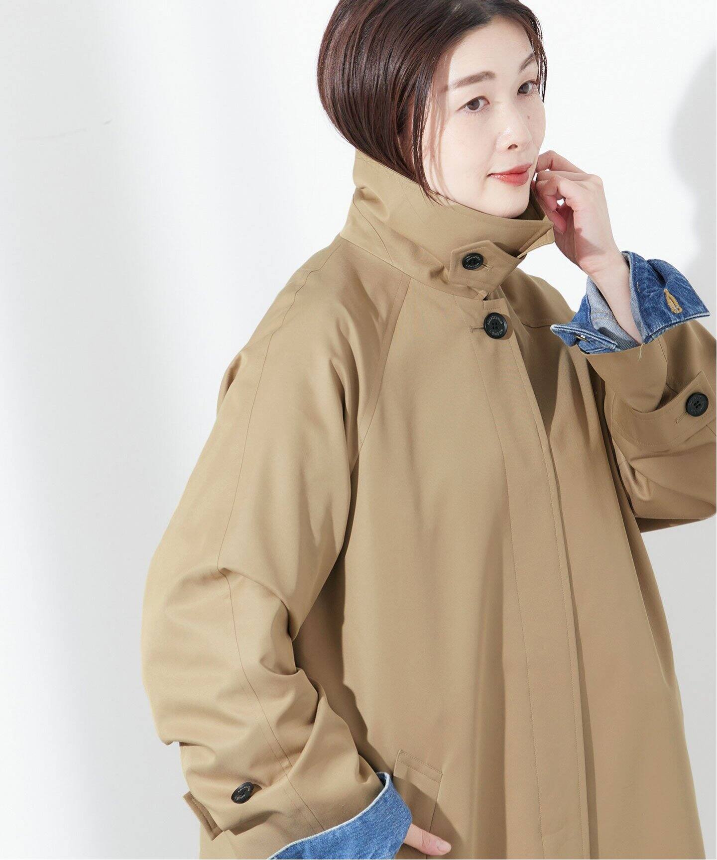 別注】Aquascutum×LESSAGE ステンカラーコート（ステンカラーコート 
