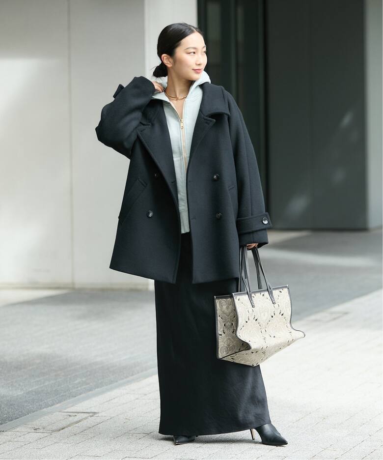 JOURNAL STANDARD スーパー140スタンドロングコート（チェック  