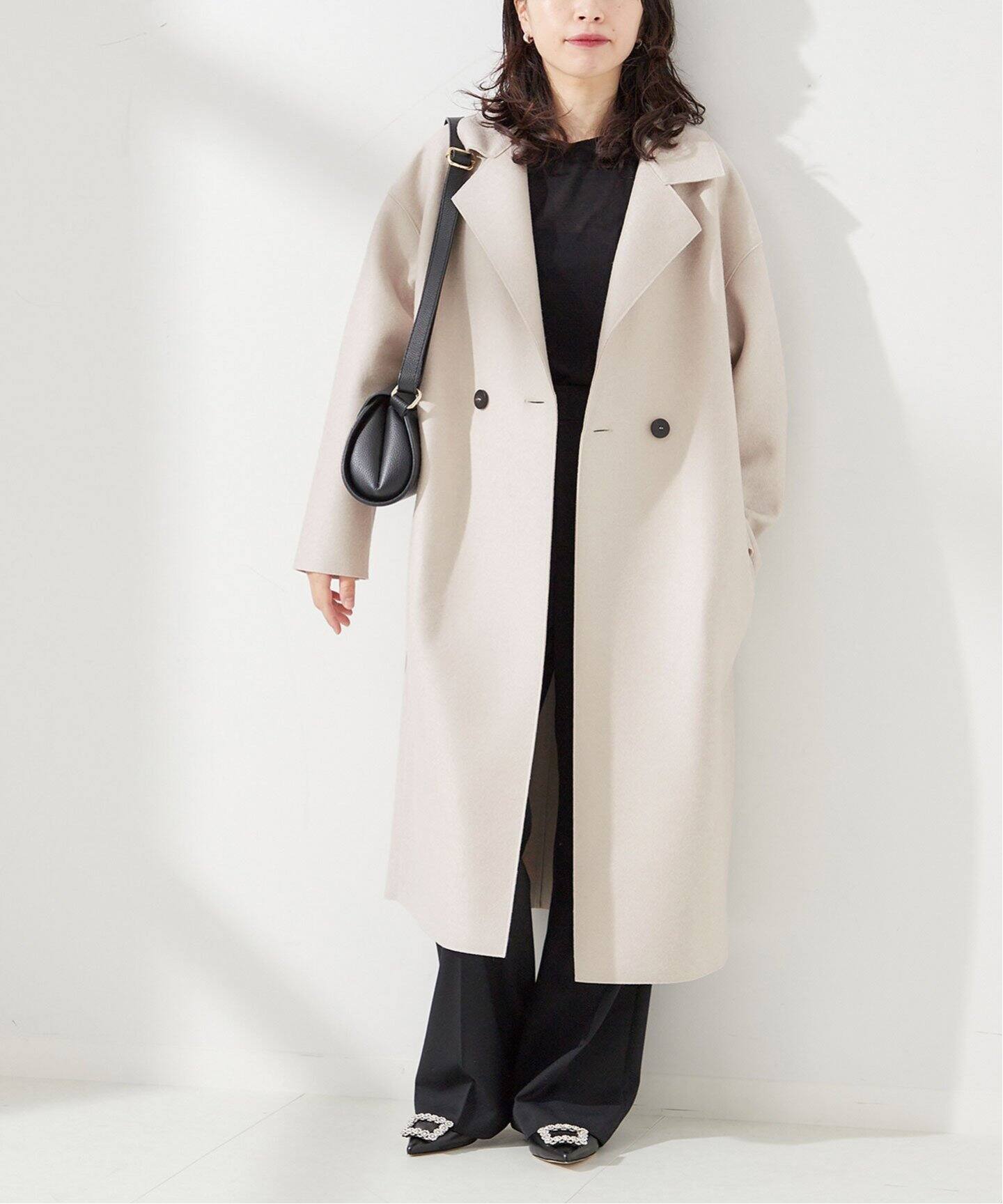 別注【HARRIS WHARF LONDON】Women dropped shoulder d.b.coa：コート  