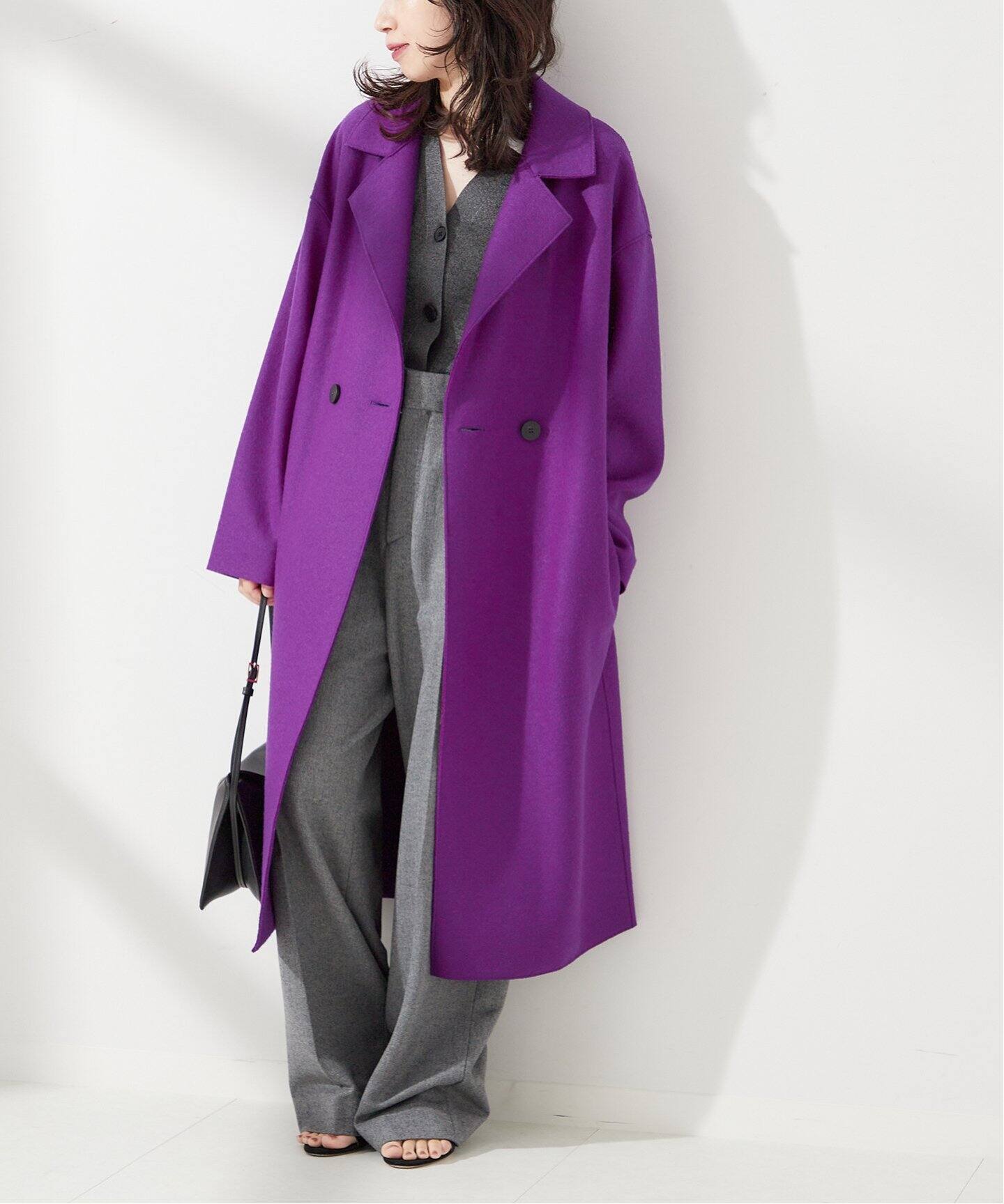 別注【HARRIS WHARF LONDON】Women dropped shoulder d.b.coa：コート  