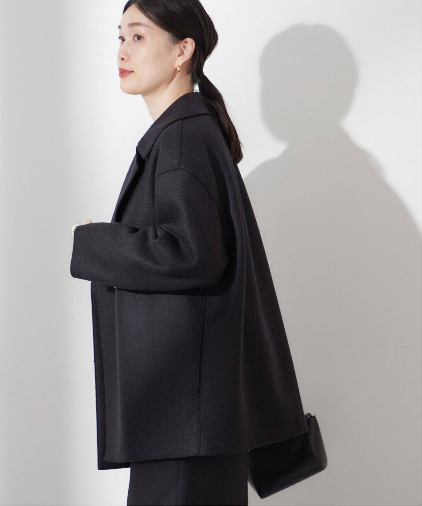 HARRIS WHARF LONDON】Women dropped shoulder d.b.jacket：コート 