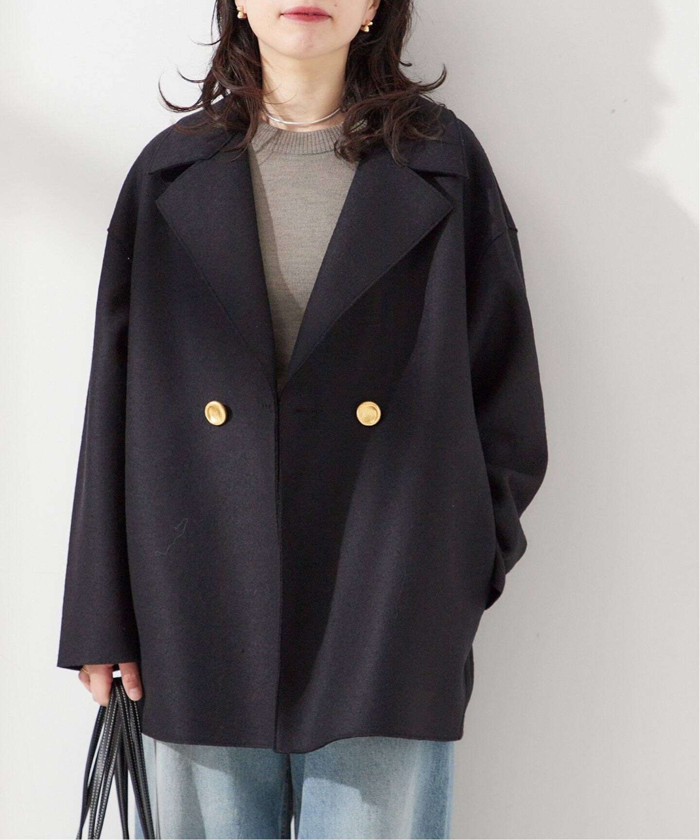 HARRIS WHARF LONDON】Women dropped shoulder d.b.jacket：コート  