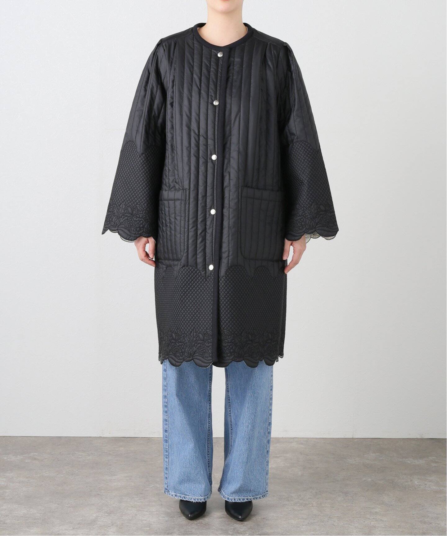 FUMIE TANAKA(フミエタナカ)】mix quilt rever co：コート（中綿  