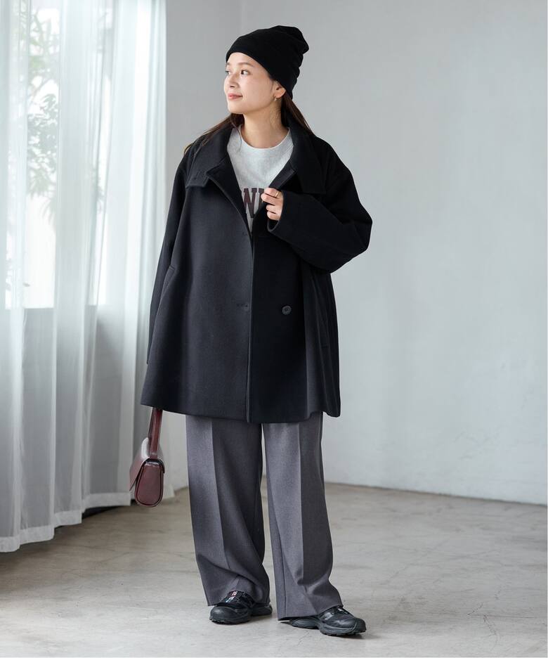 スーパー140ハイネックテントコート（その他ブルゾン／アウター  