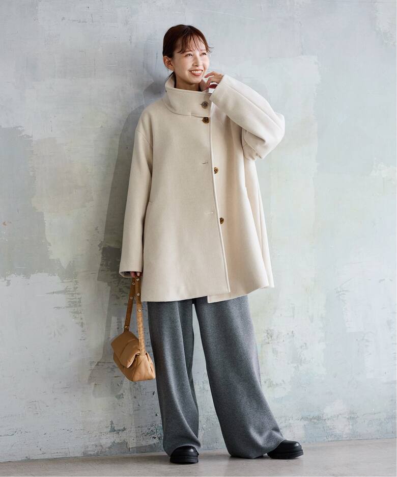 スーパー140ハイネックテントコート（その他ブルゾン／アウター  