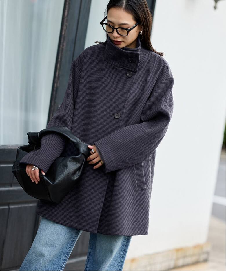 スーパー140ハイネックテントコート（その他ブルゾン／アウター  