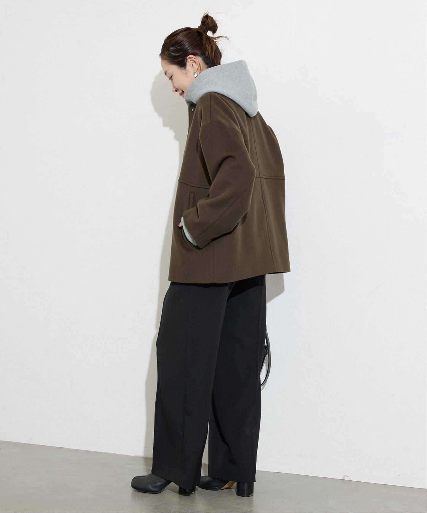 ★セール★【ラ エフ】スーパー100 ノーカラーショートコート・新品タグ付★ 楽天市場】【バーゲン価格】ダッフルコート スーパーウール