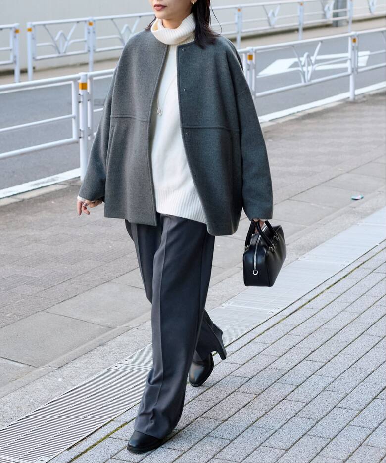 追加2》スーパー140ビーバーノーカラーショートコート（その他ブルゾン  