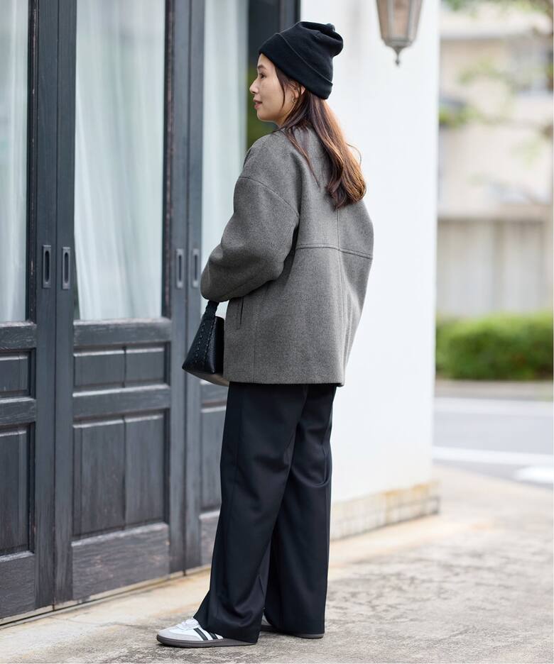 追加2》スーパー140ビーバーノーカラーショートコート（その他ブルゾン  